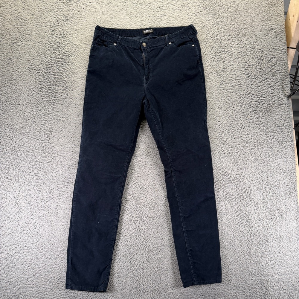 Buffalo David Bitton Pant Mens 32x30 Blue Chino Velvet Straight Business Stretch